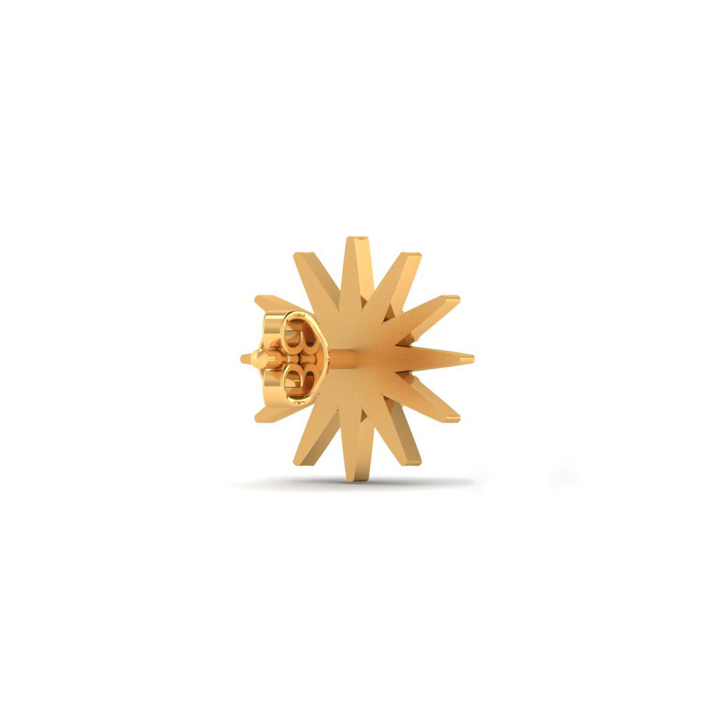 Sun Earrings Stud for Men – Pure 925 Sterling Silver