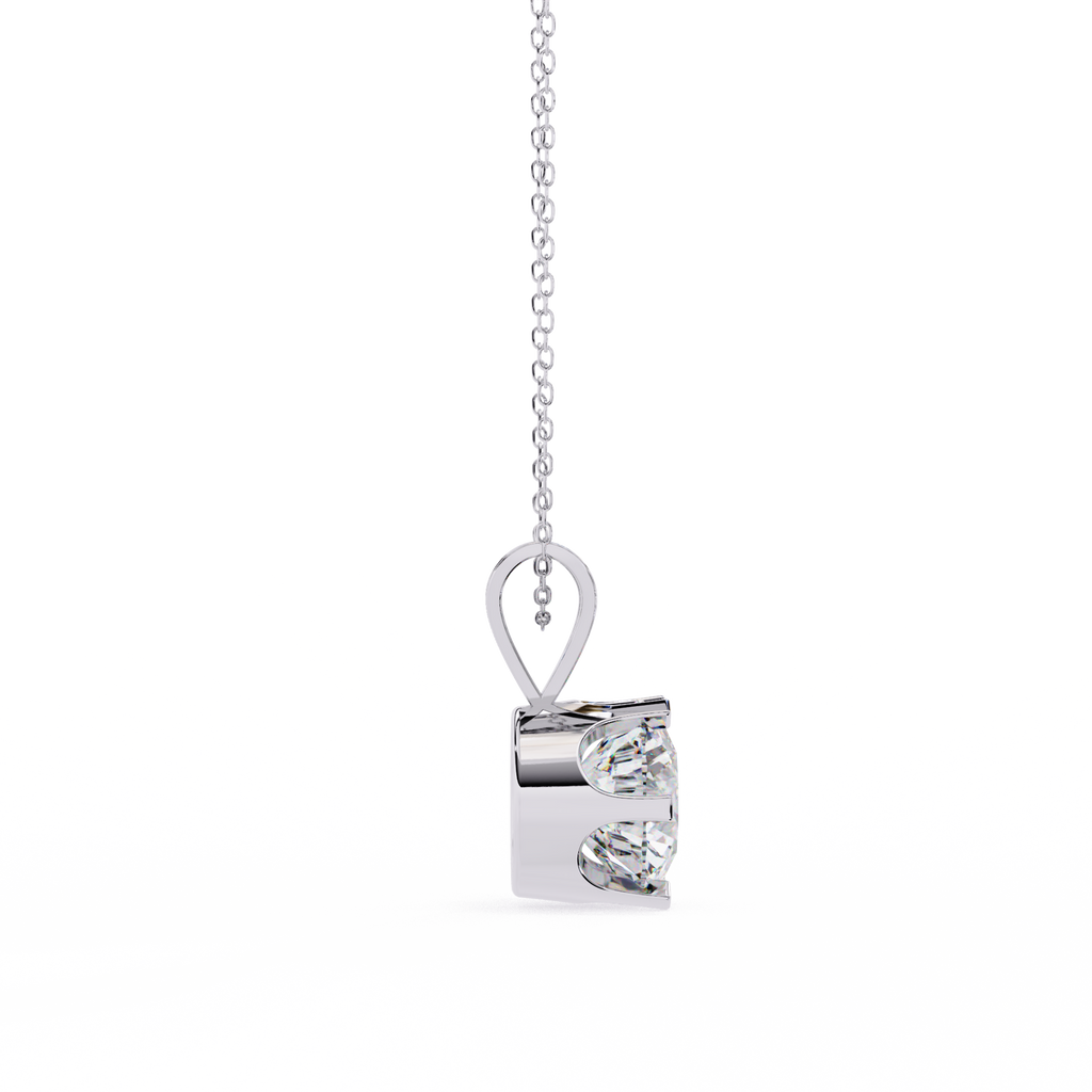 ISEHRA Crown Solitaire Sterling Silver Pendant Necklace for Women
