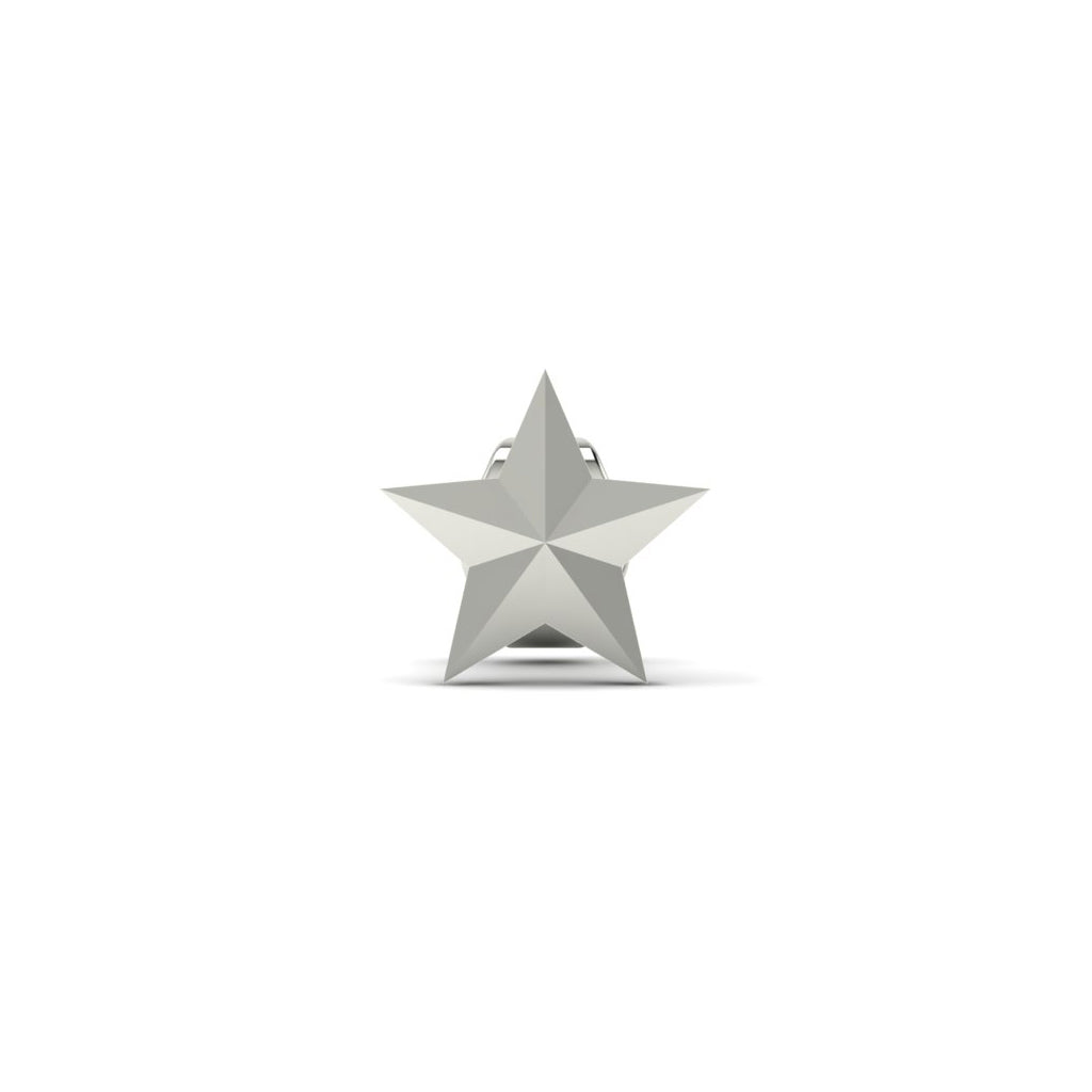 925 Silver Star Stud Earring for Men