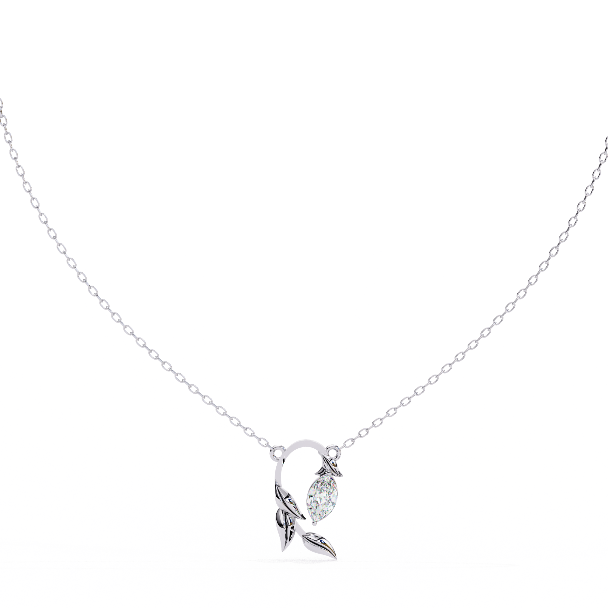 Luna Flora 925 Sterling Silver Pendant Necklace for Women