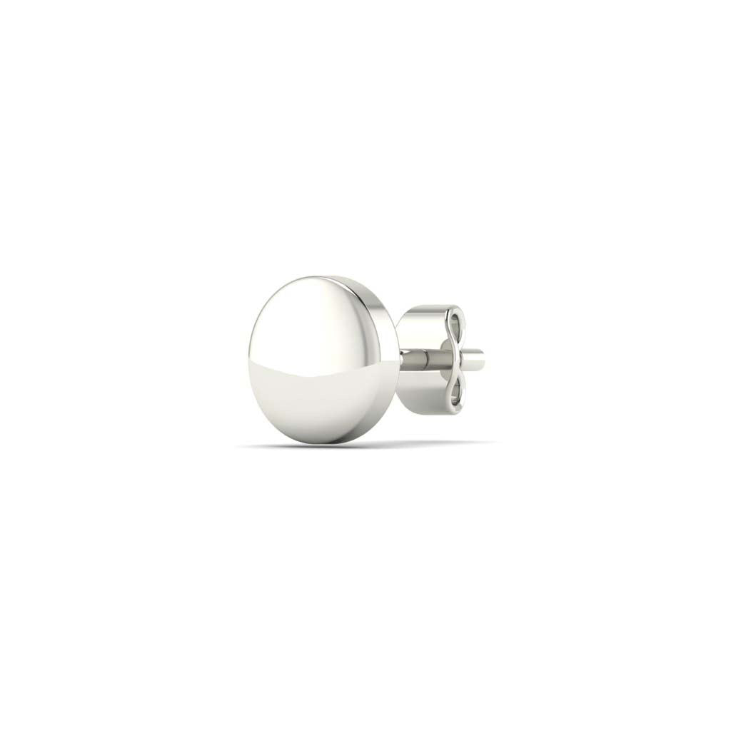 Plain Round Single Stud Earrings for Men