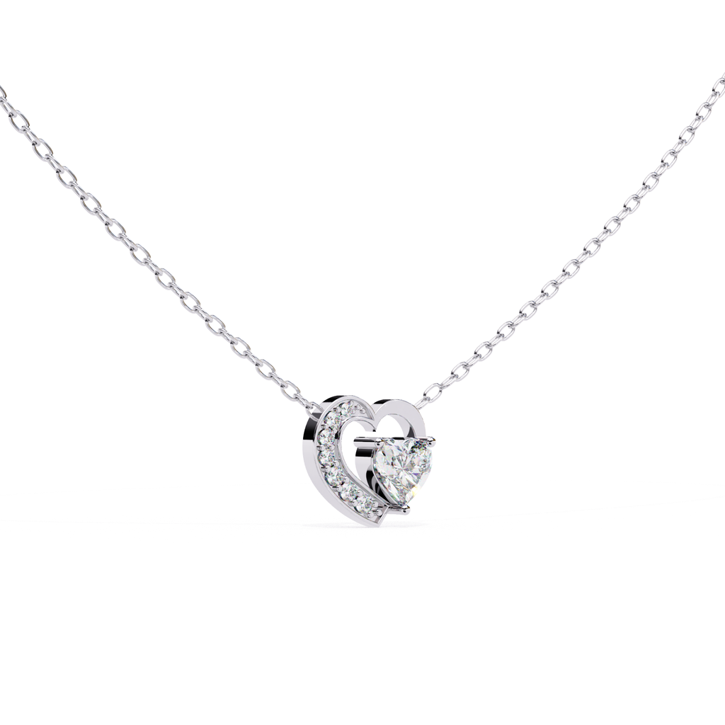 ISEHRA Whispered Heart Sterling Silver Pendant Necklace
