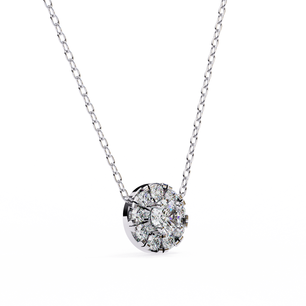 Diamond Echo Sterling Silver Pendant Necklace for Women