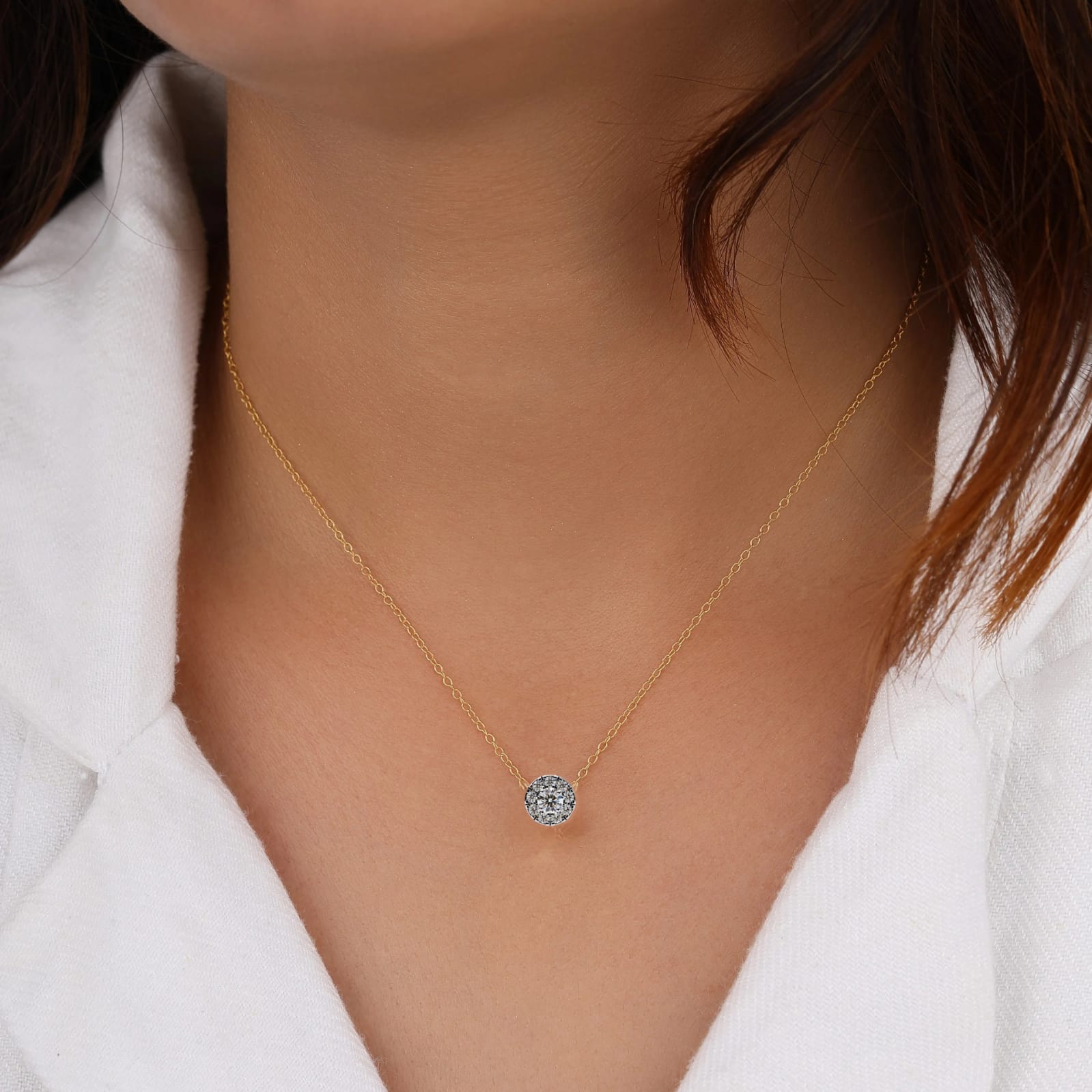Diamond Echo Sterling Silver Pendant Necklace for Women