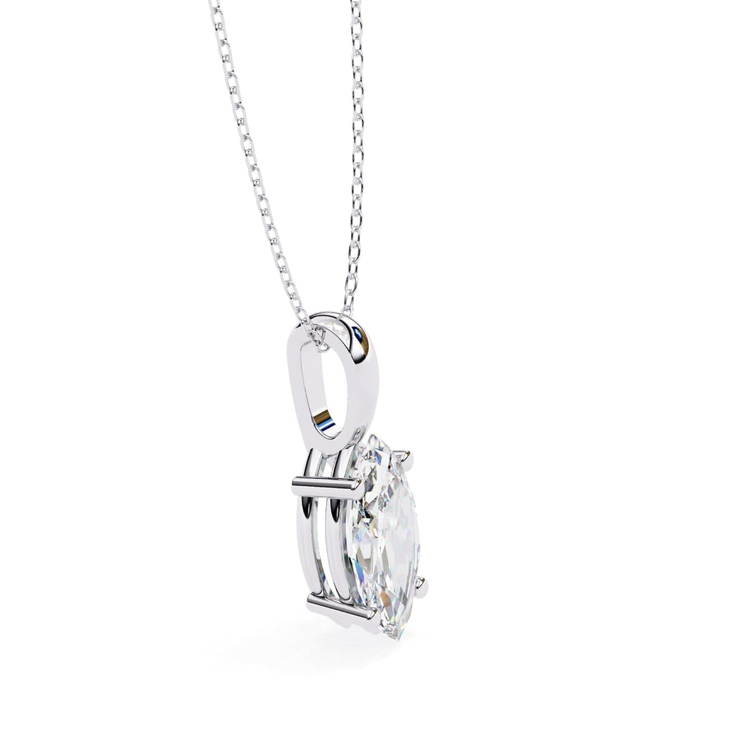 ISEHRA Marquise Goddess Glance Sterling Silver Pendant Necklace for Women