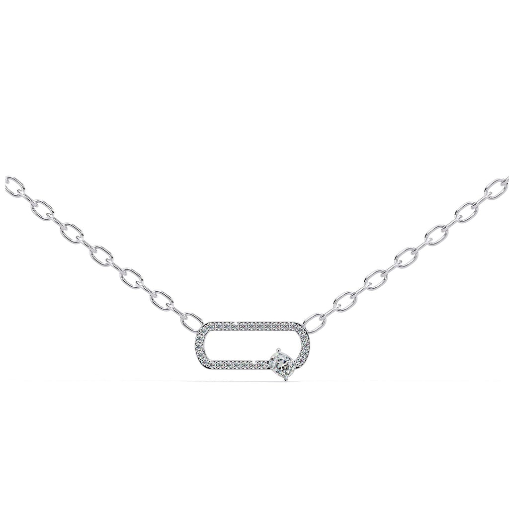ISEHRA Offset Spark 925 Sterling Silver Pendant Necklace
