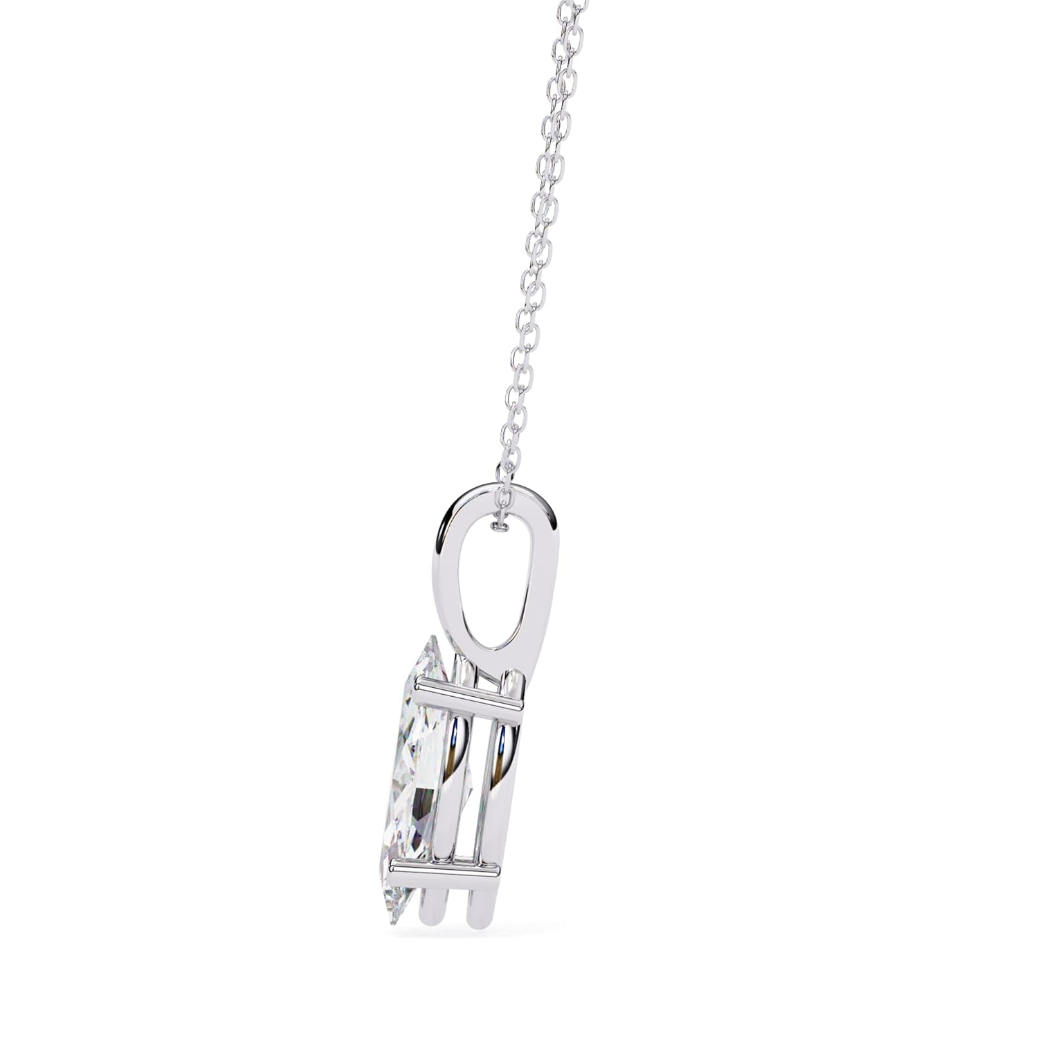 ISEHRA Marquise Goddess Glance Sterling Silver Pendant Necklace for Women