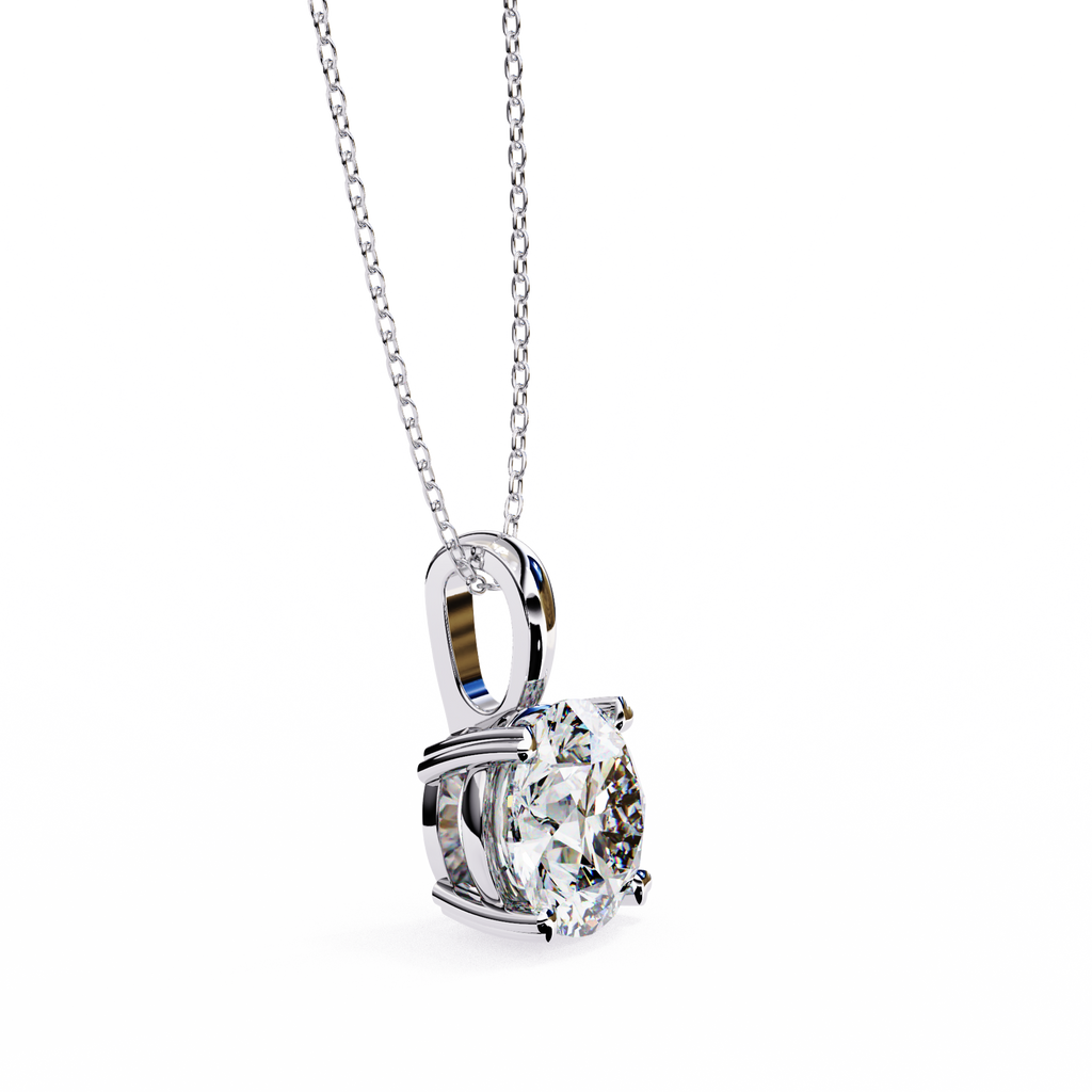 Elysian Spark Solitaire Sterling Silver Pendant Necklace for Women