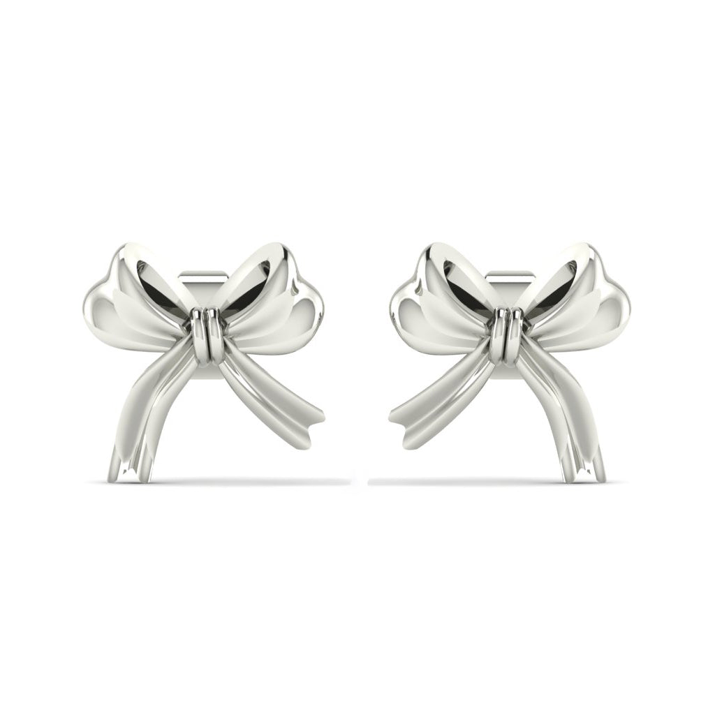 Ribbon Stud Earrings for Women | 925 Sterling Silver