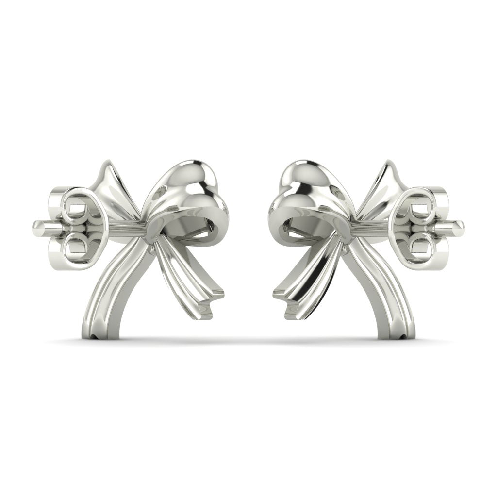 Ribbon Stud Earrings for Women | 925 Sterling Silver