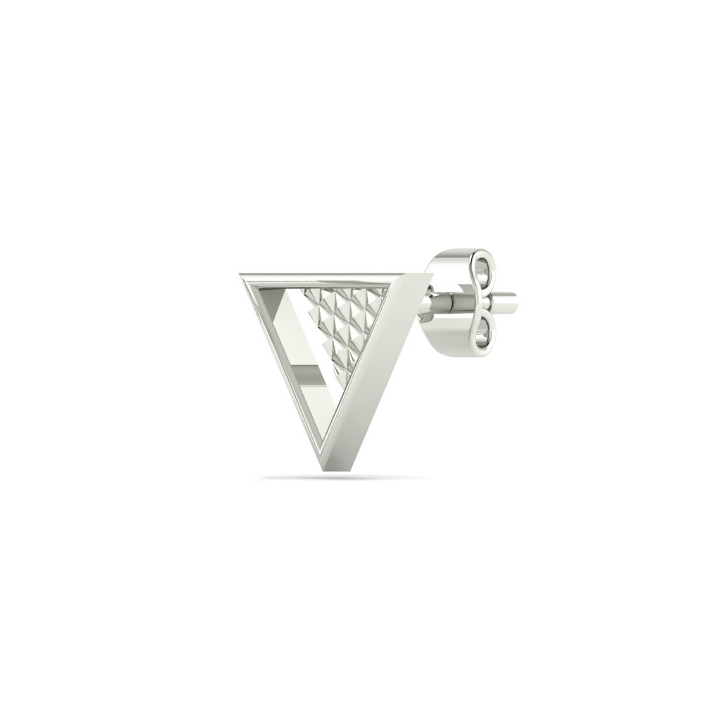 Triangle silver earrings for men – Minimalist Geometric 925 silver earring