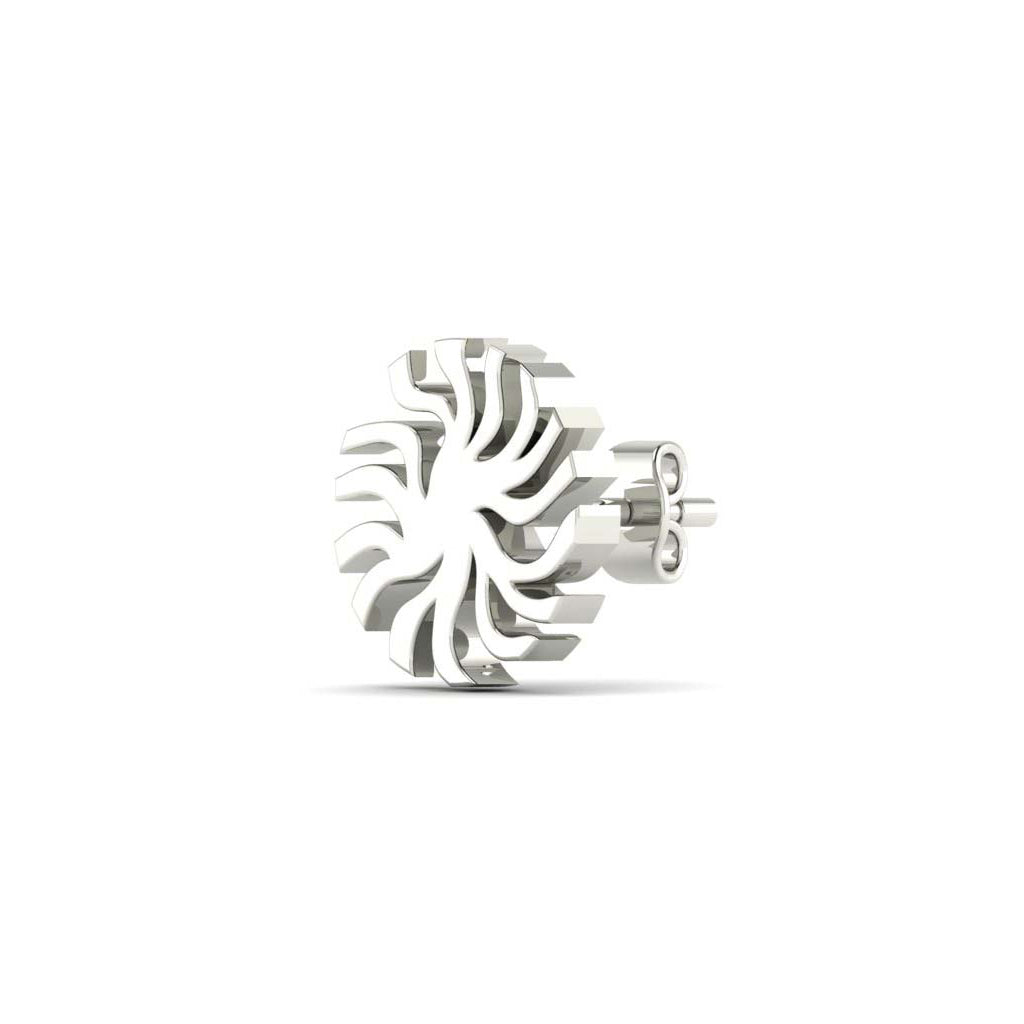 Men’s 925 Sterling Silver 8mm Spirit Stud Earring