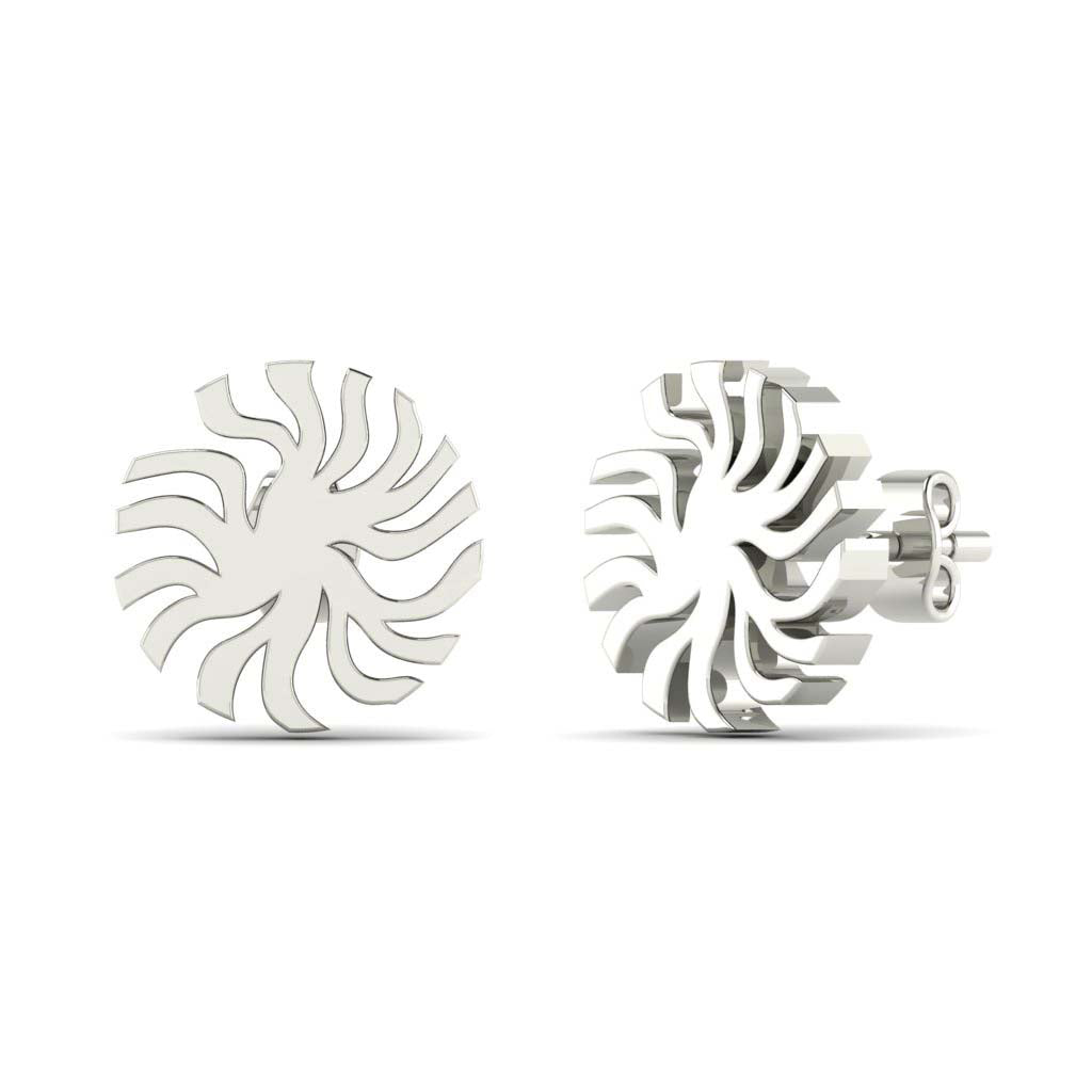 Pure 925 Sterling Silver Boho Spirit Earrings Studs for Women