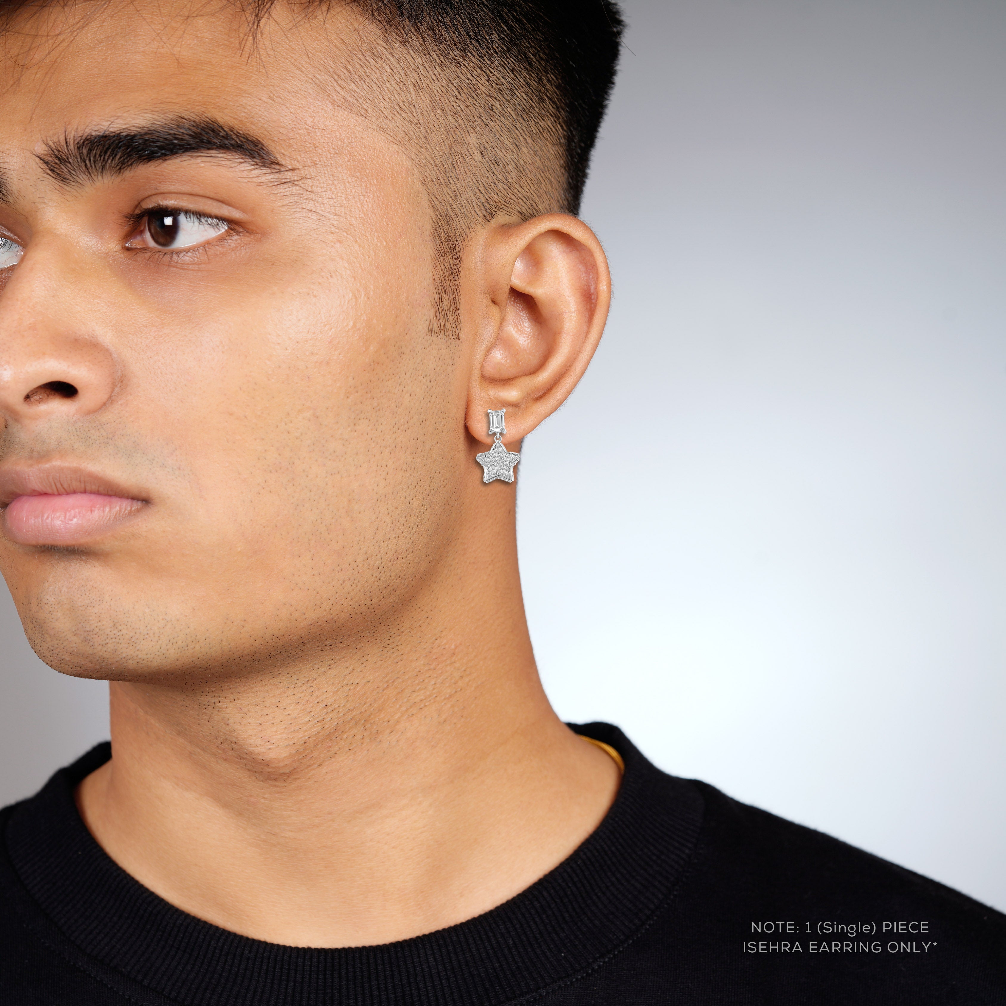 Star Stud Earring for Men | 925 Sterling Silver