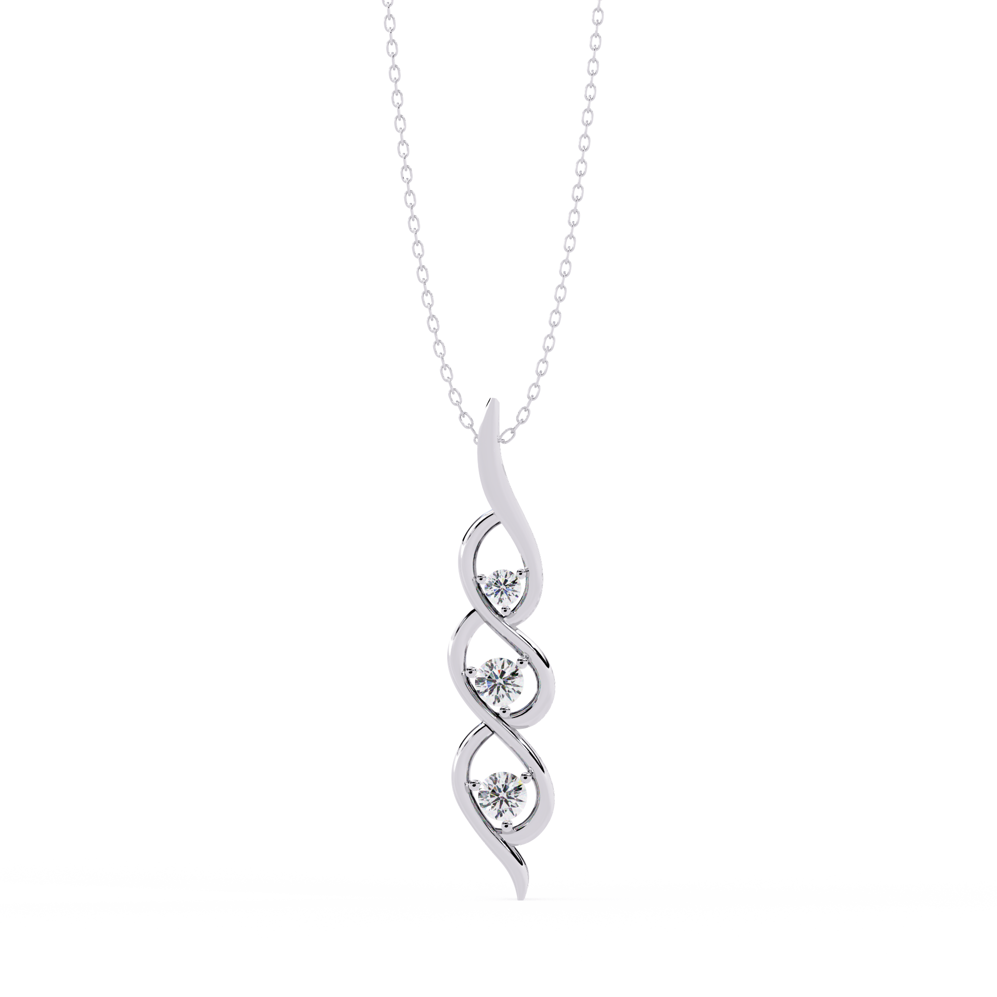 Eternal Radiance 925 Sterling Silver Pendant Necklace