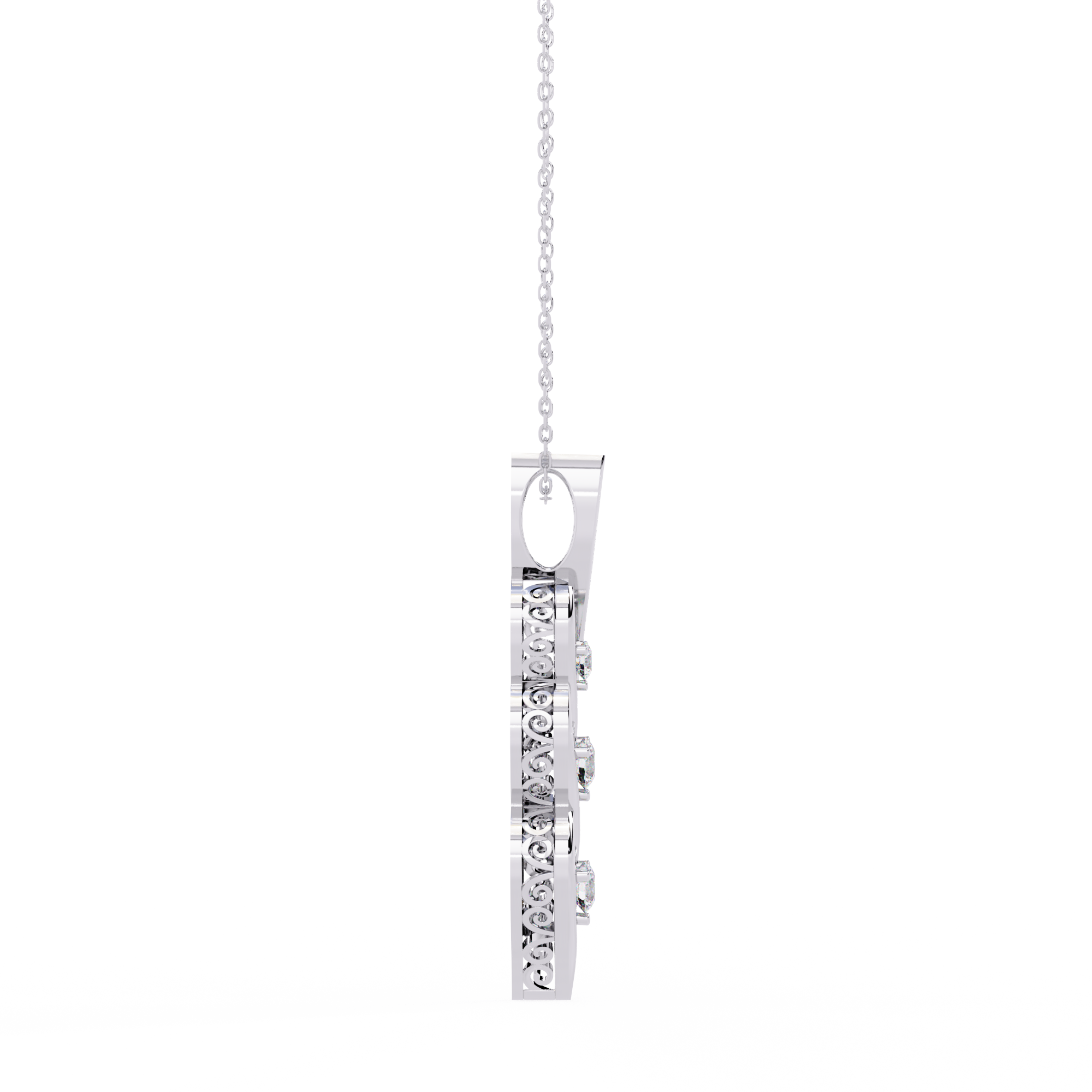 Eternal Radiance 925 Sterling Silver Pendant Necklace