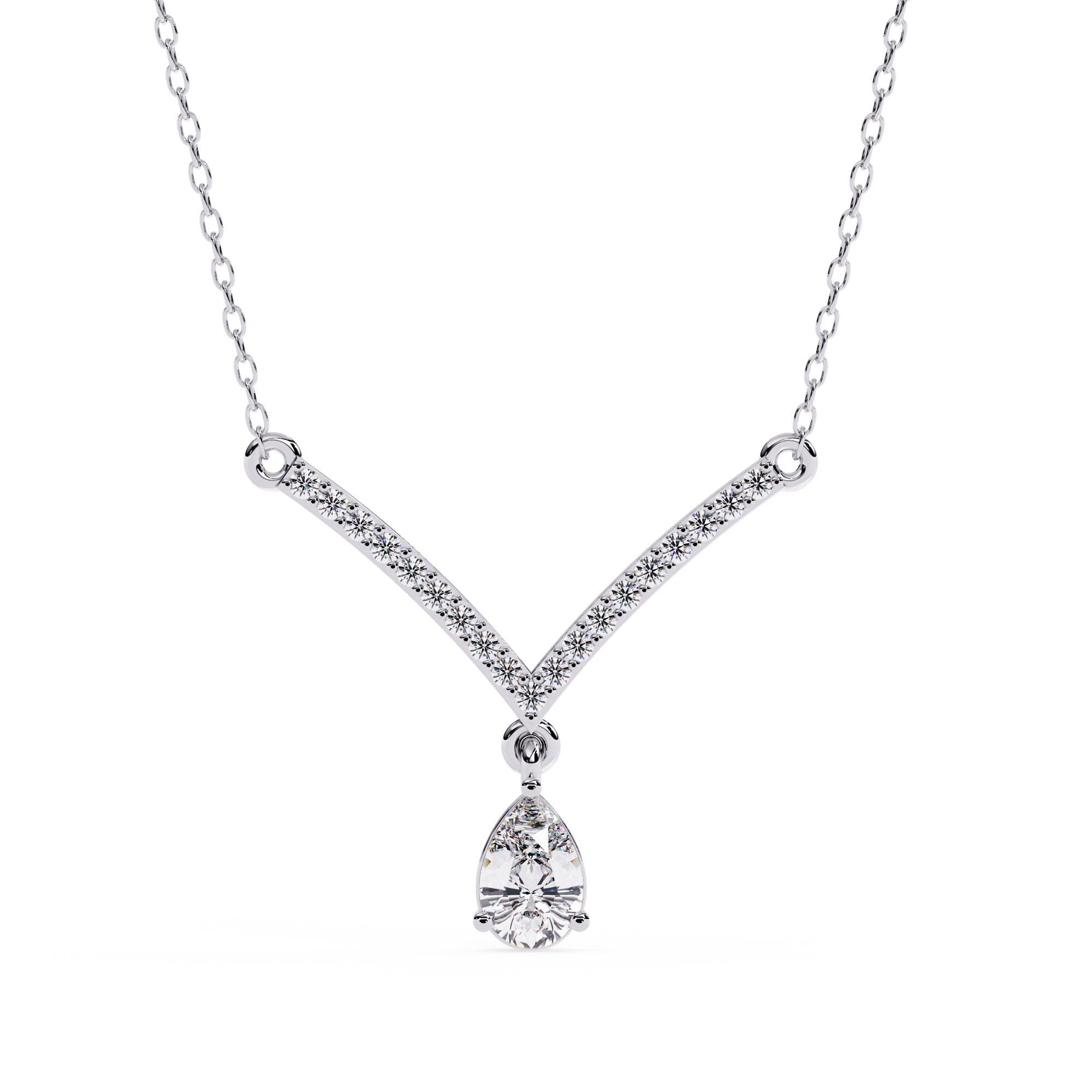 Divine Drop 925 Sterling Silver Pendant Necklace for Women