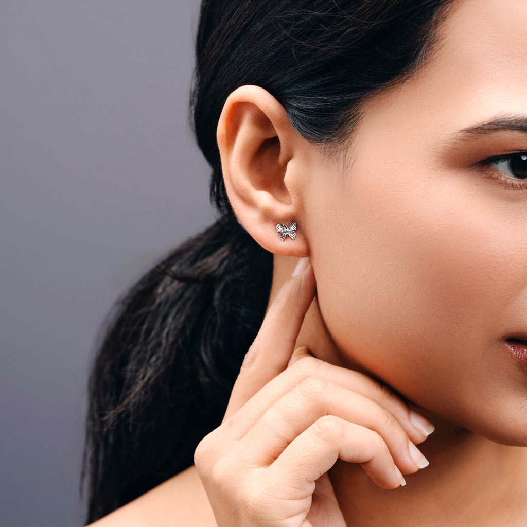 Butterfly Stud Earrings for Women & Girls | 925 Sterling Silver