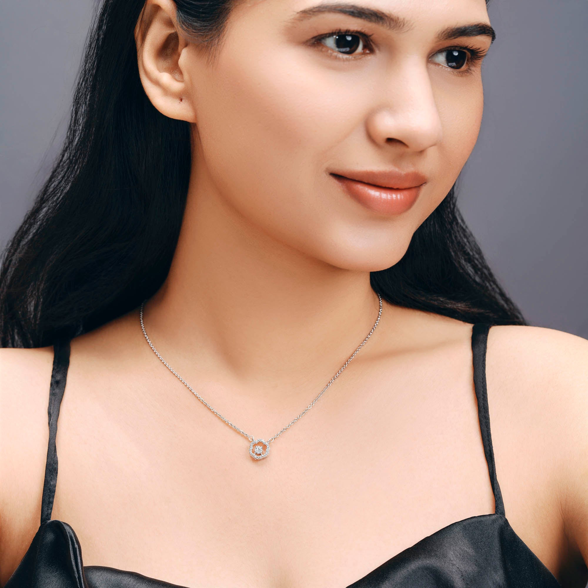 ISEHRA Dancing Petal Women’s Sterling Silver Pendant Necklace