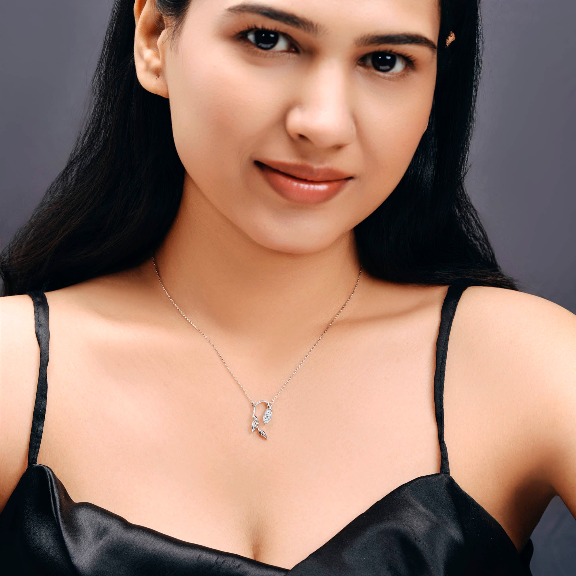 Luna Flora 925 Sterling Silver Pendant Necklace for Women