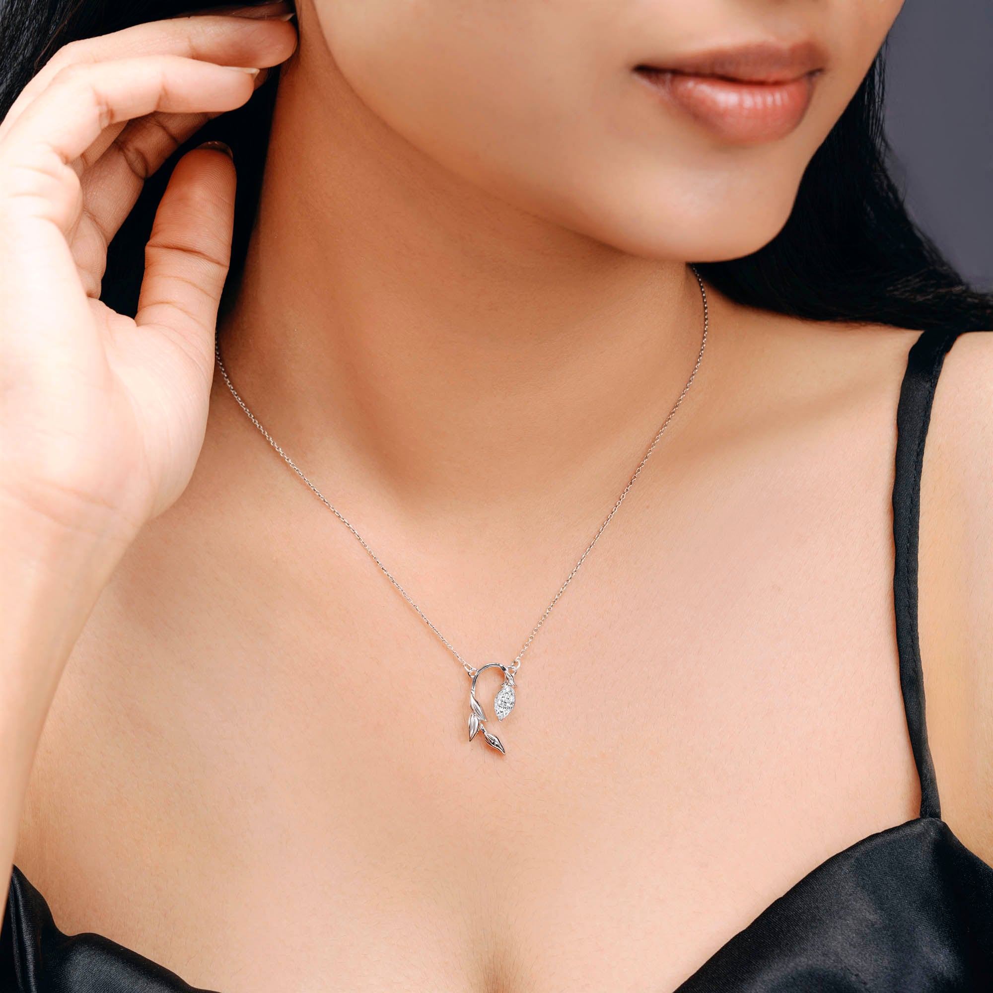 Luna Flora 925 Sterling Silver Pendant Necklace for Women