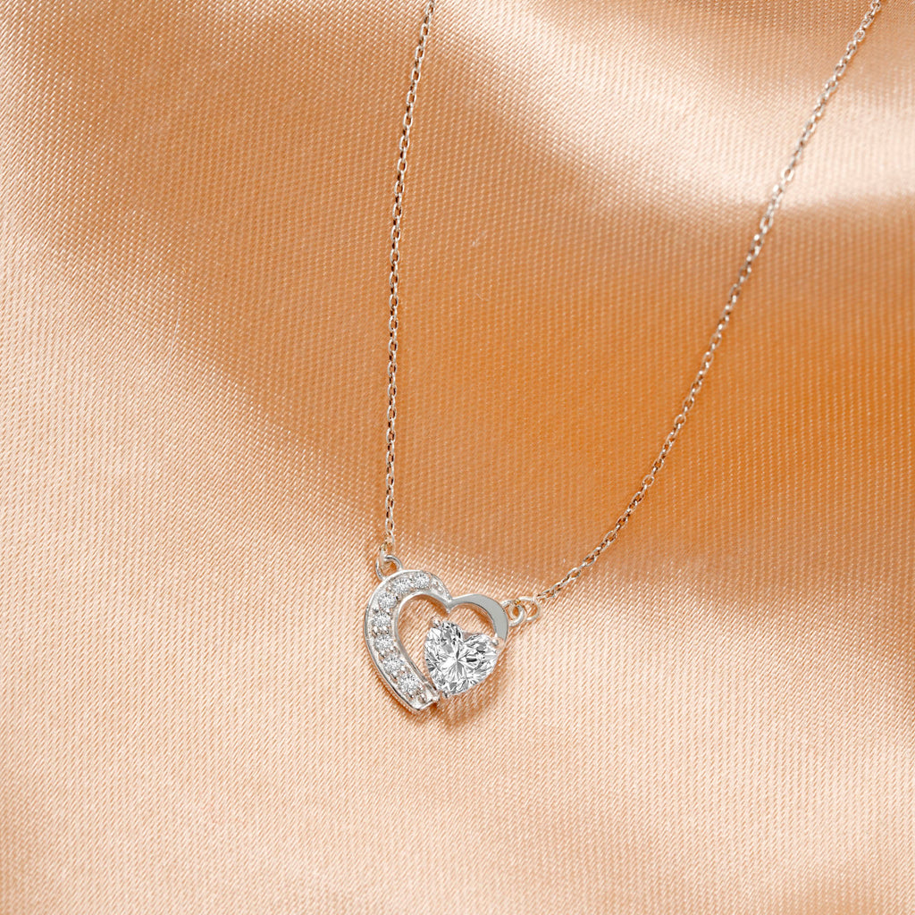 ISEHRA Whispered Heart Sterling Silver Pendant Necklace