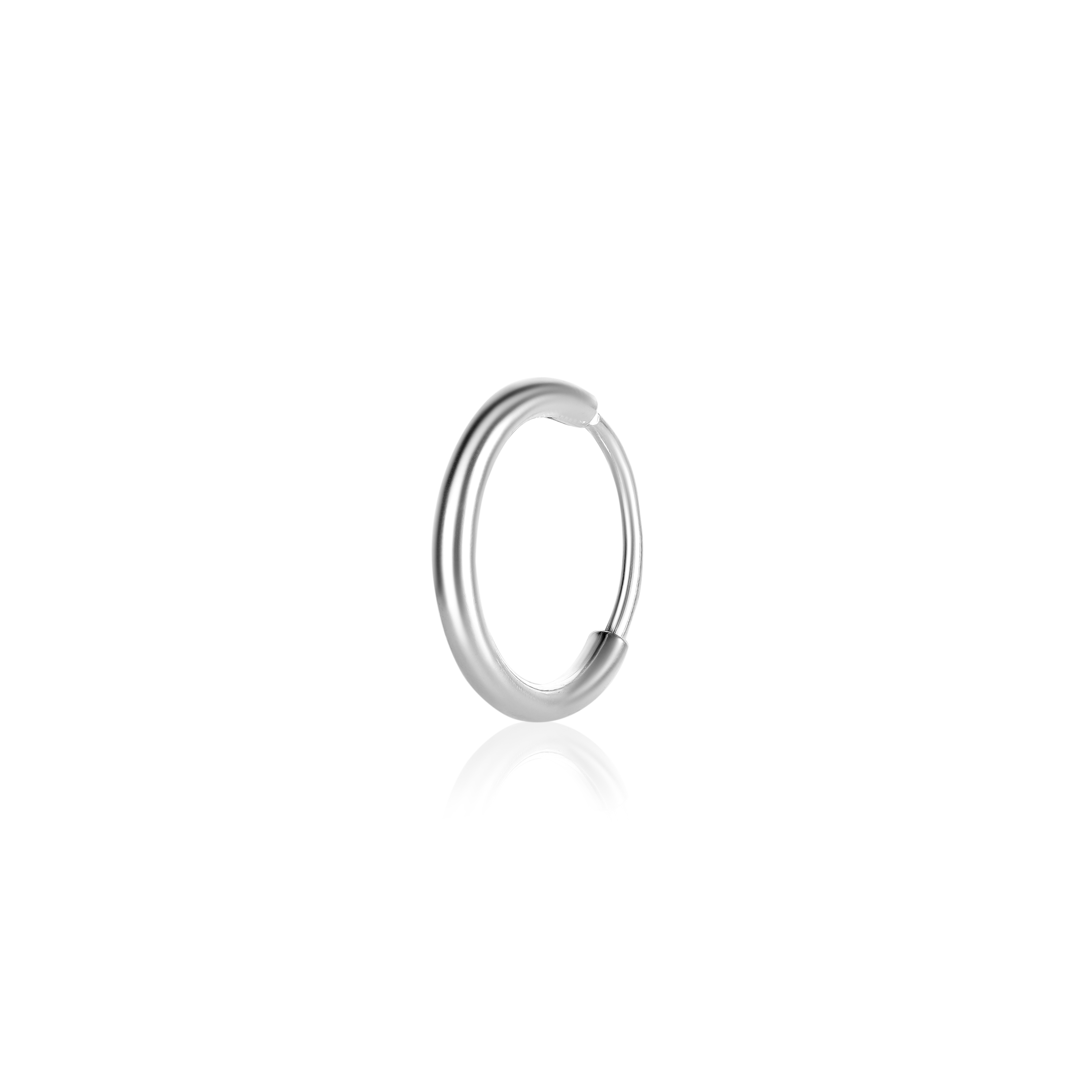 925 Sterling Silver Plain Bali Hoop Earrings for Men