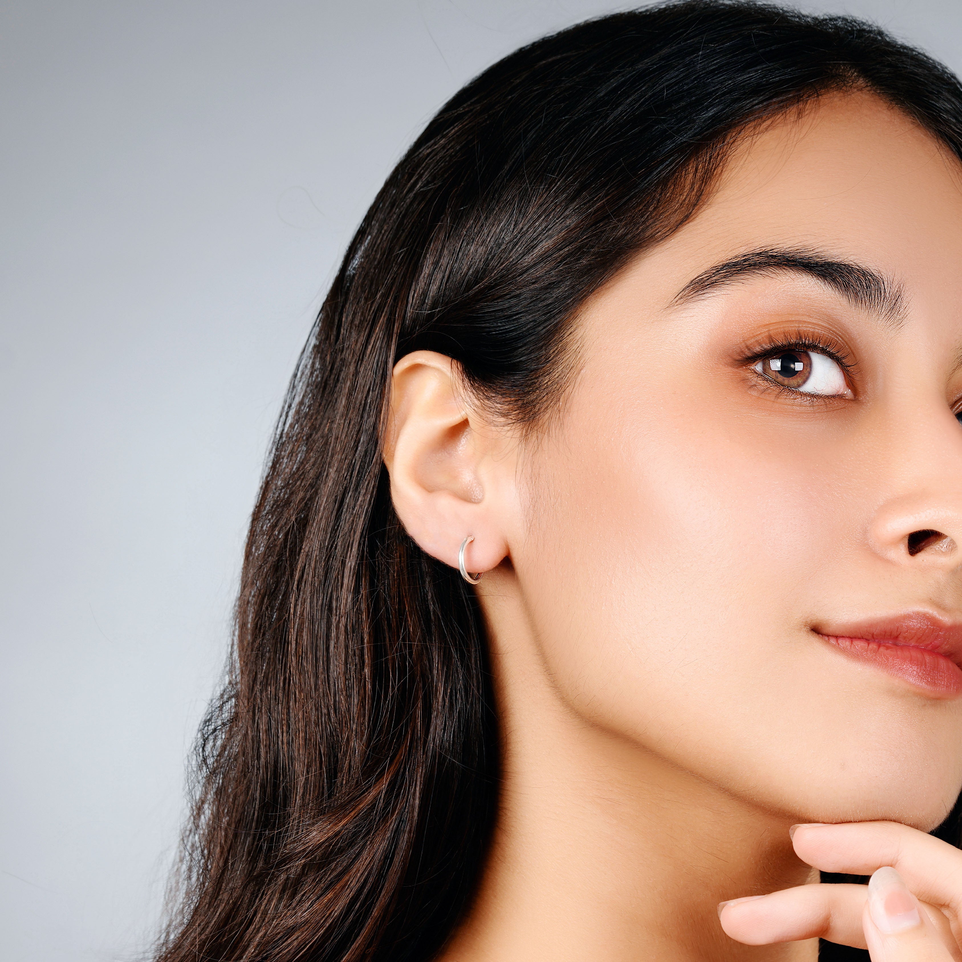 925 Sterling Silver 12mm Plain Bali Hoop Earrings for Women