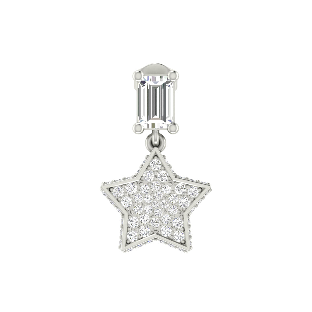Star Stud Earring for Men | 925 Sterling Silver