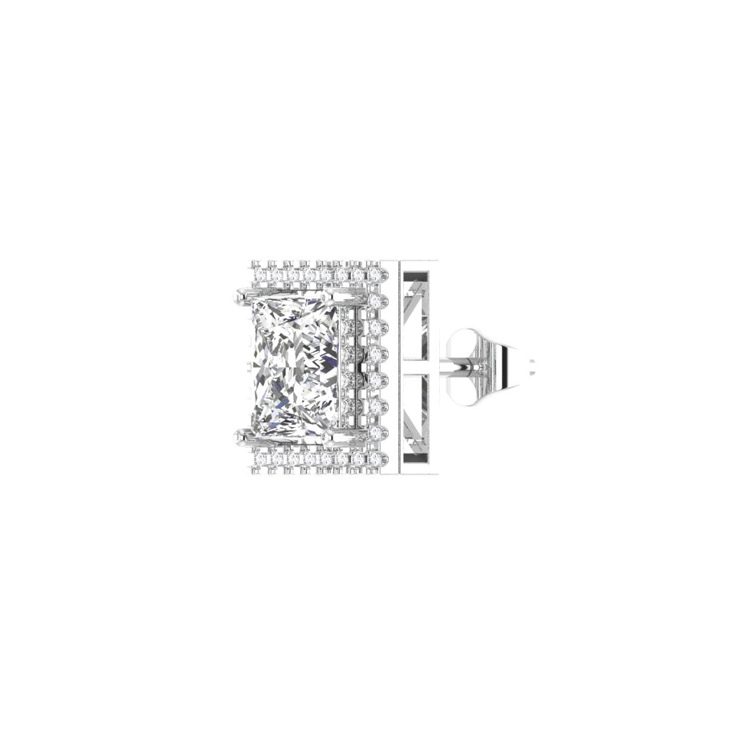 Square Cluster Single Earring for Men