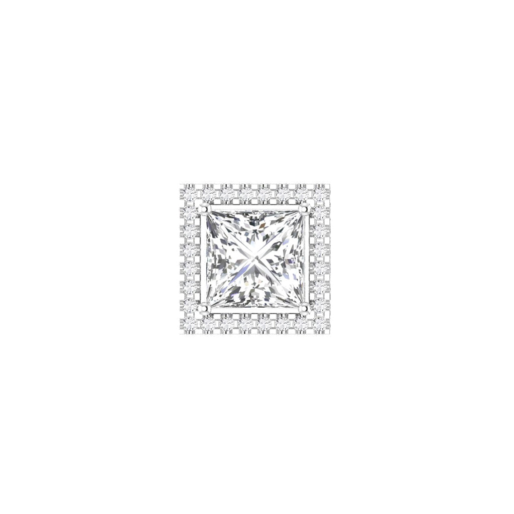 Square Cluster Single Earring for Men