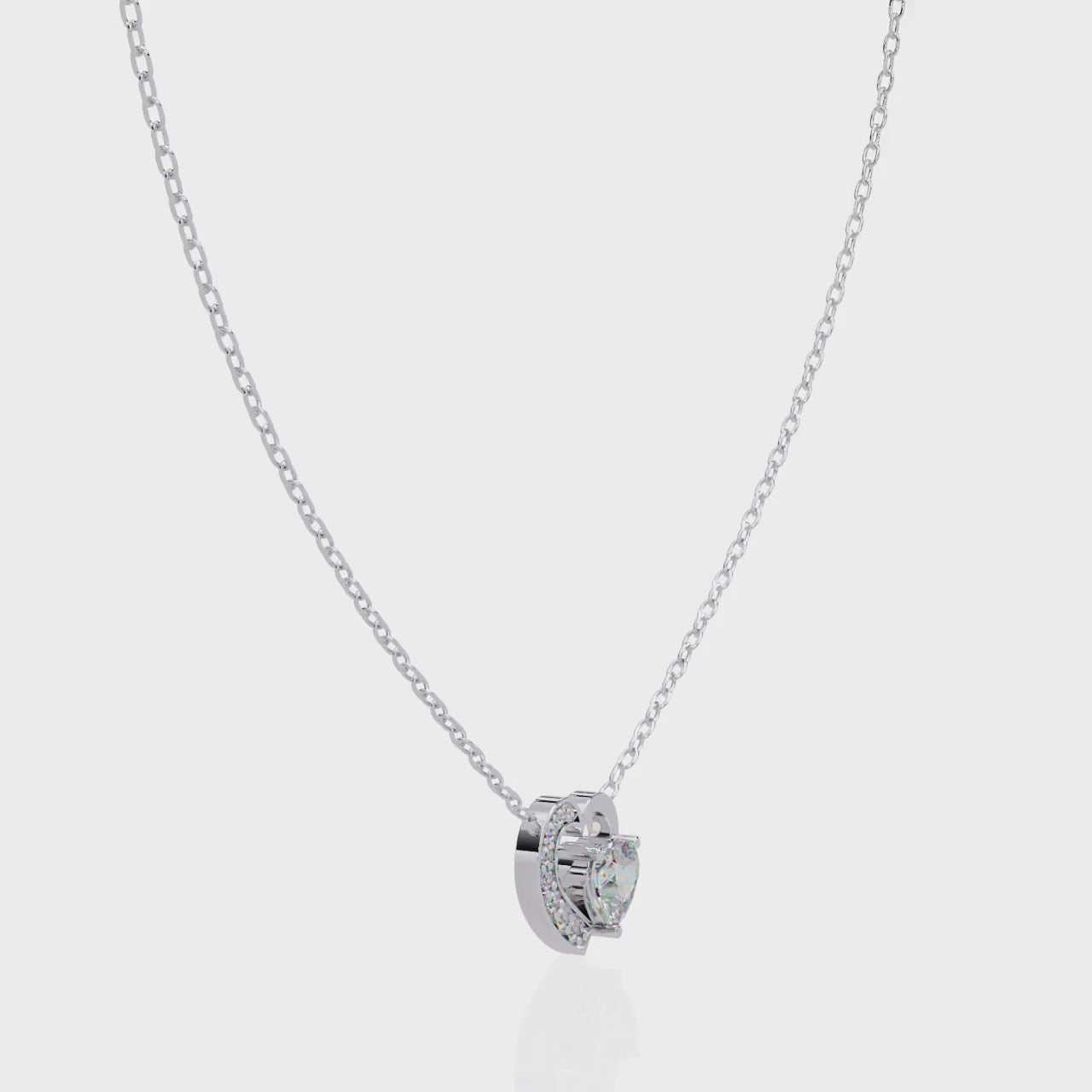 ISEHRA Whispered Heart Sterling Silver Pendant Necklace