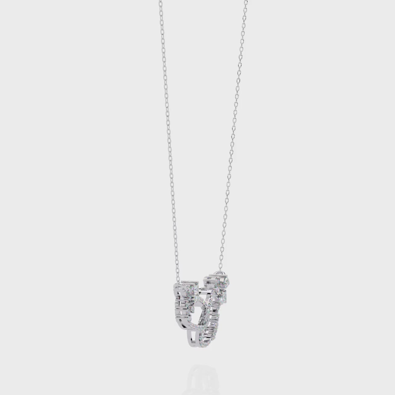 ISEHRA Infinite Sparkle Sterling Silver Pendant Necklace for Women