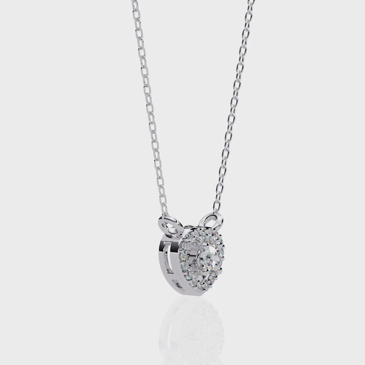 ISEHRA Dancing Heart Sterling Silver Pendant Necklace for Women