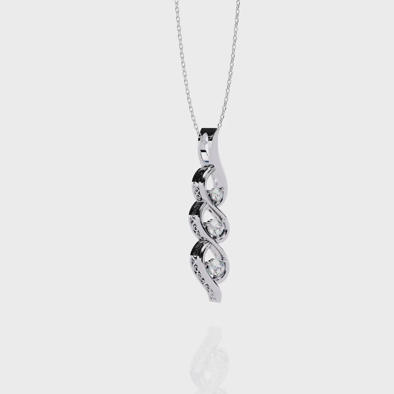 Eternal Radiance 925 Sterling Silver Pendant Necklace