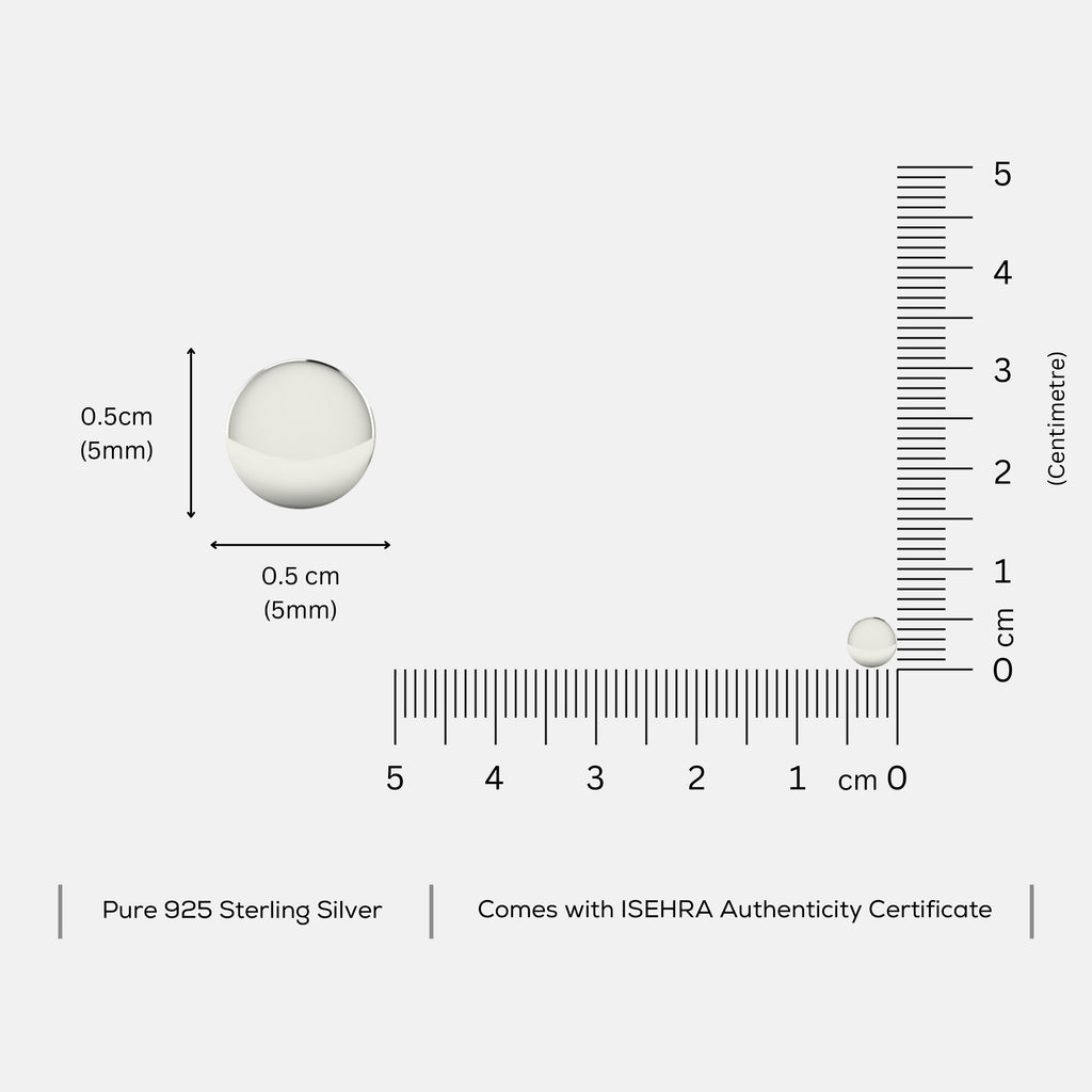 Plain Round Single Stud Earrings for Men