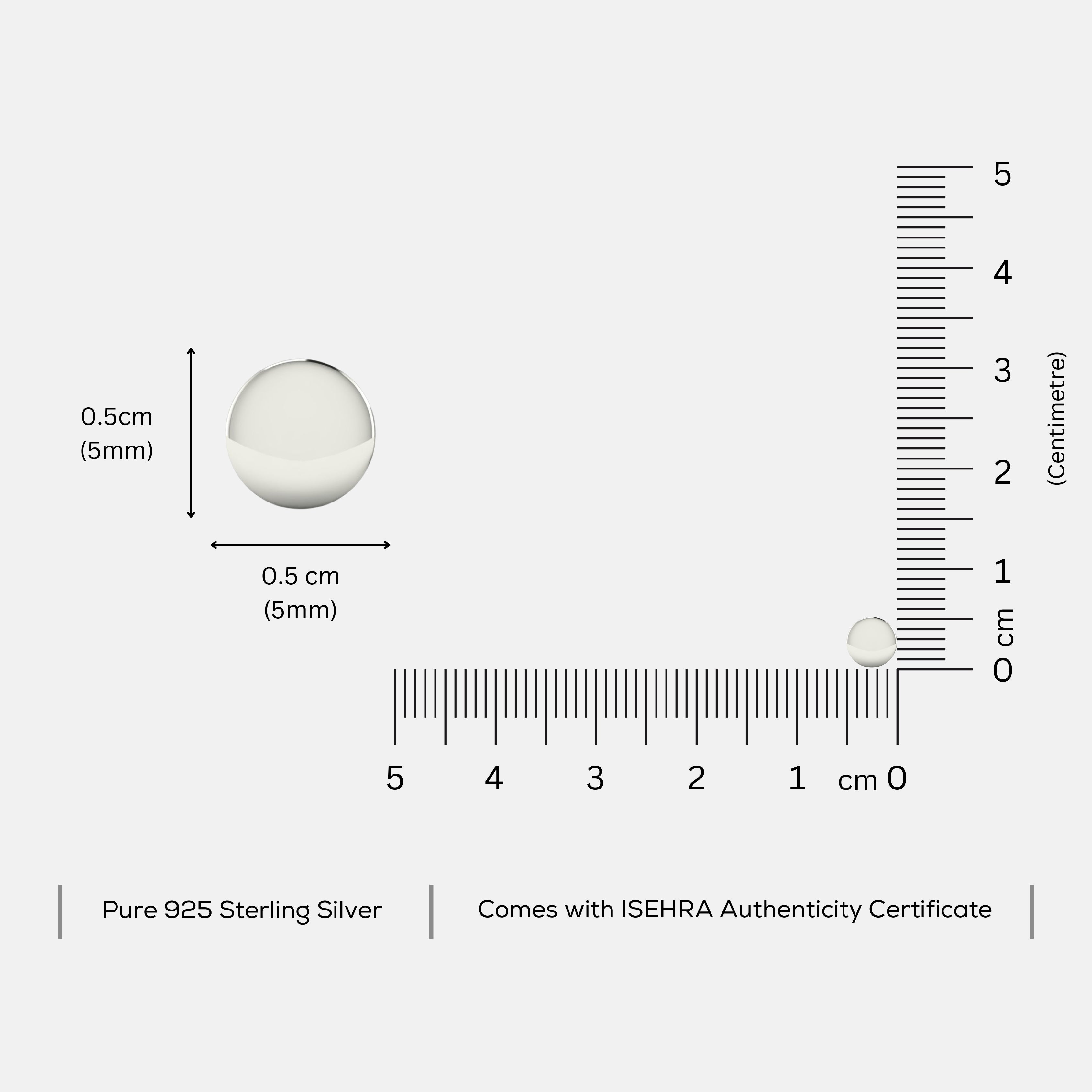 Plain Round Single Stud Earrings for Men