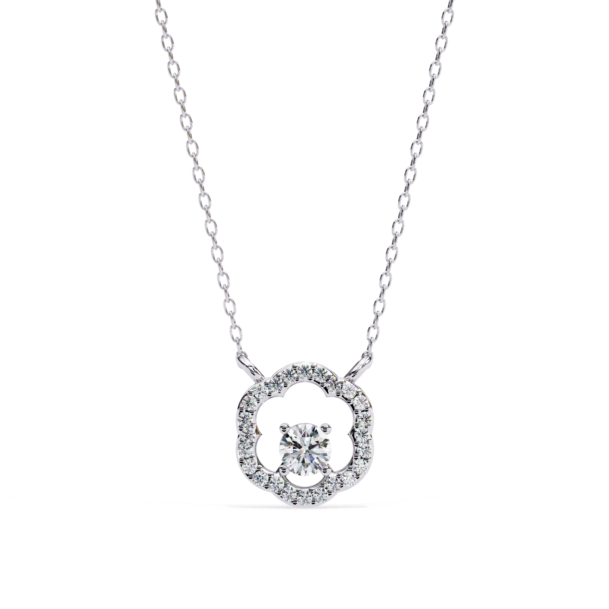 ISEHRA Dancing Petal Women’s Sterling Silver Pendant Necklace