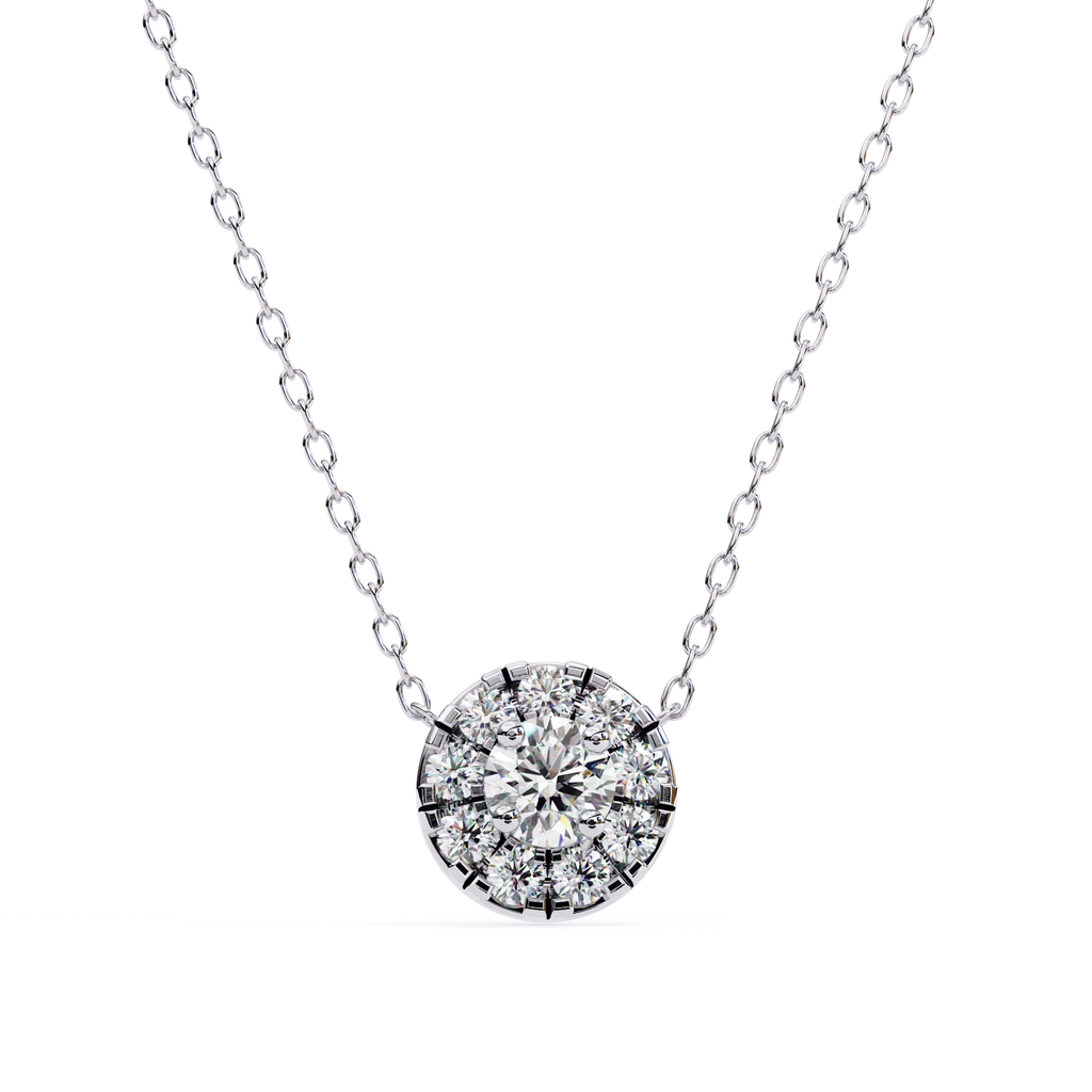 Diamond Echo Sterling Silver Pendant Necklace for Women