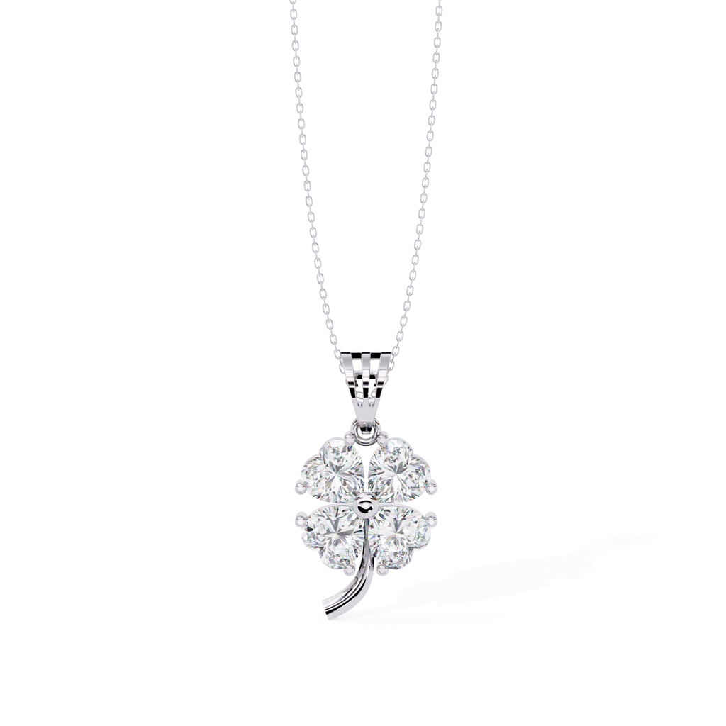 Sterling Silver Clover Pendant Necklace for Women