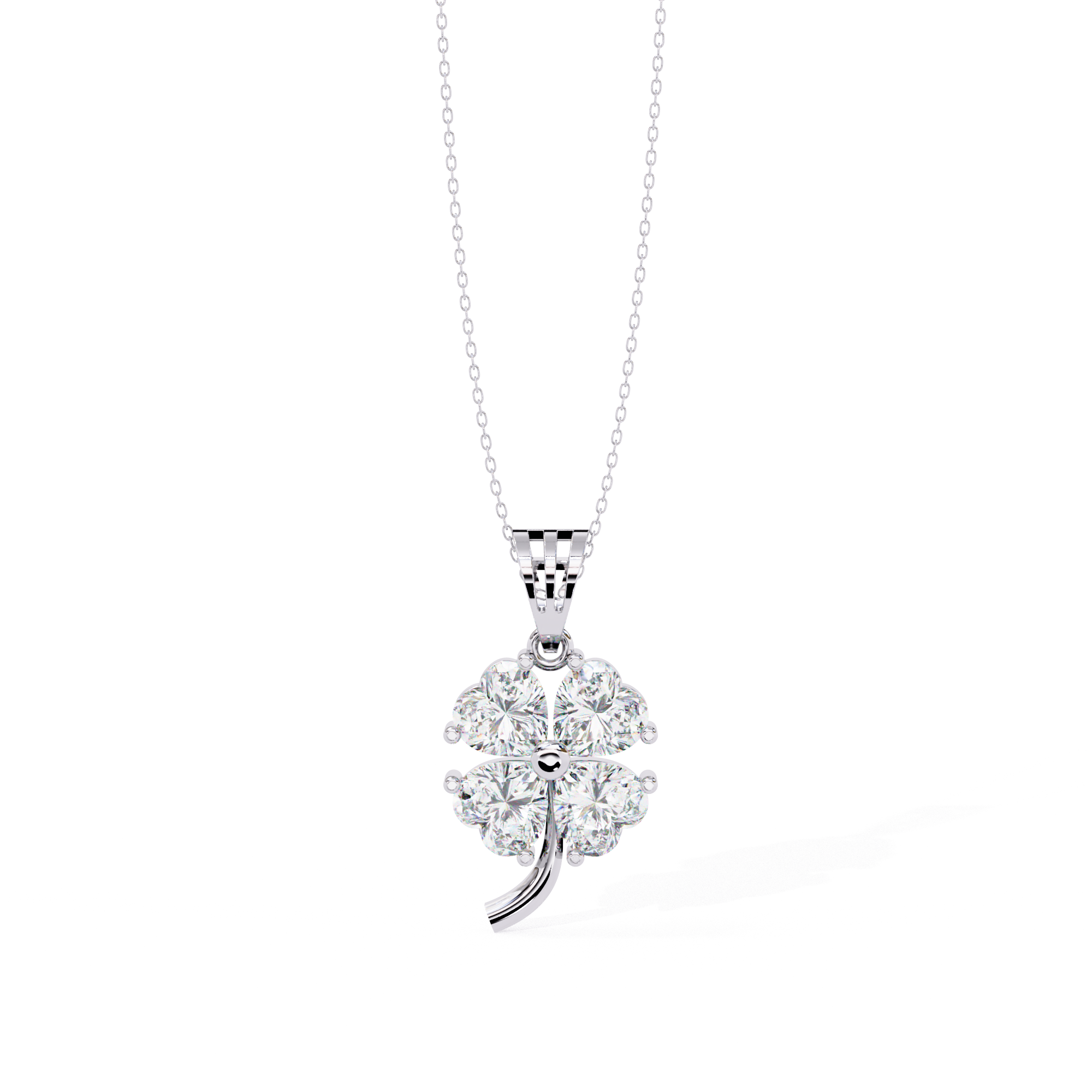 Sterling Silver Clover Pendant Necklace for Women